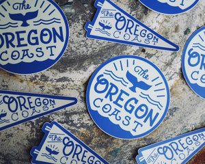 Oregon Whale Sticker - Pennant